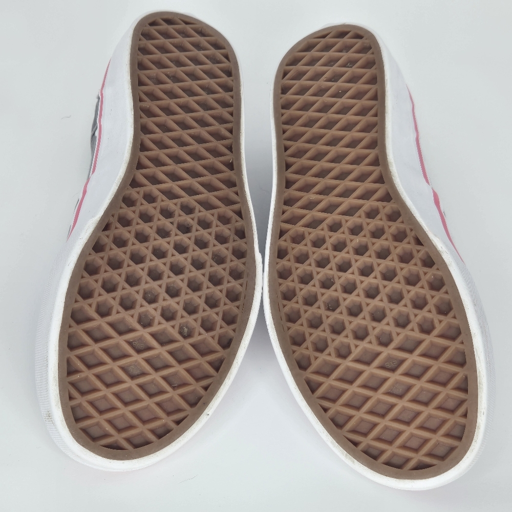 VANS Slip‎ On sneakers polka dot gray white Missy 5 women's 6.5 pink trim - Picture 9 of 9